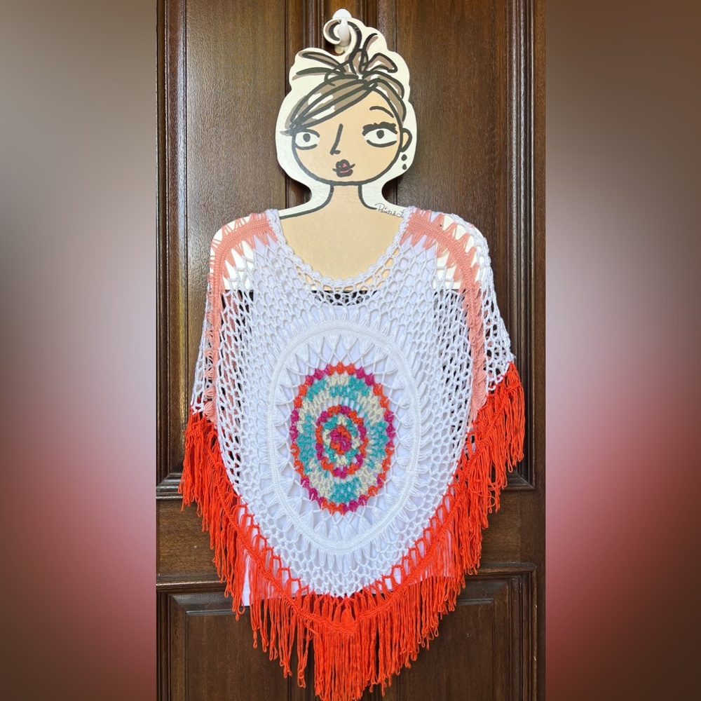Lightweight crochet poncho